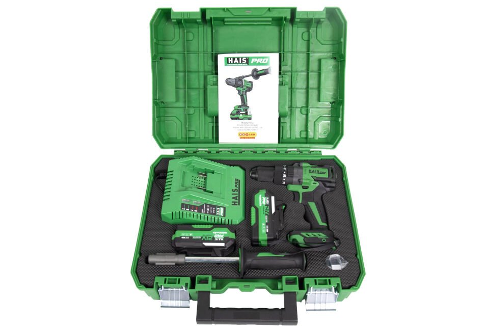 HAISPRO Profesyonel Darbeli Matkap 21 V 4.0 Ah Çift Akülü