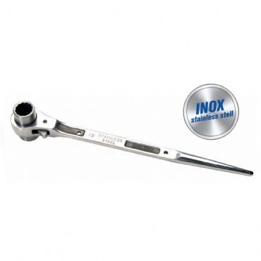 INOX Kazıklı Lokma Cırcır Anahtar 13X17